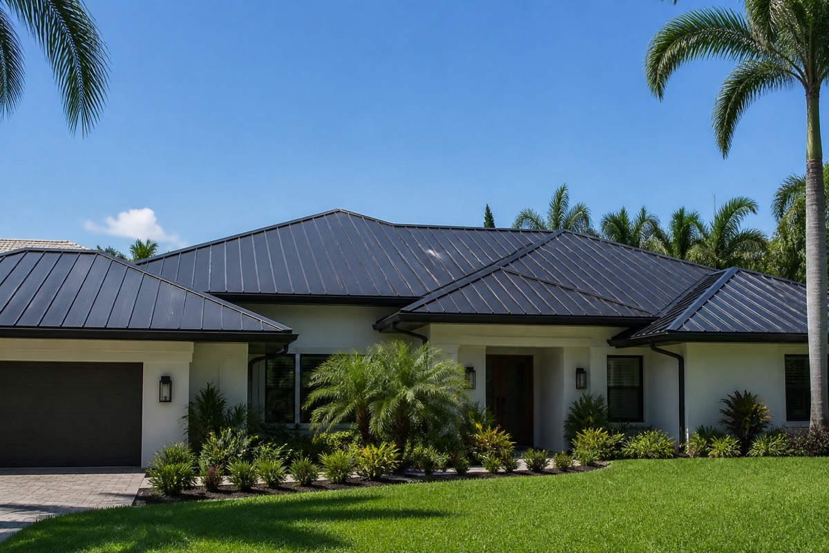 Metal roof in the heat in Temple Terrace